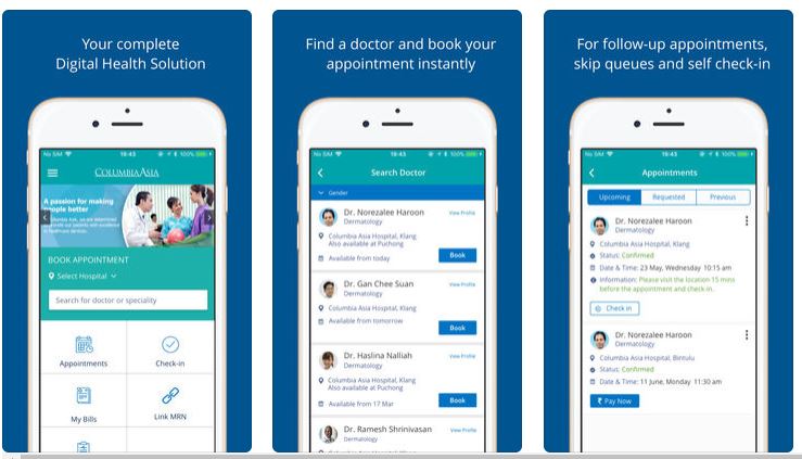 Columbia Asia app